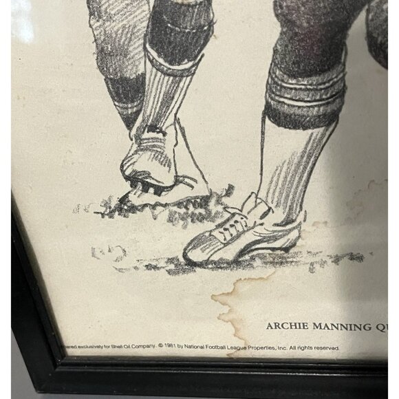 Vtg 1981 Archie Manning Autographed New Orleans Saints Framed Sharpie Signed - Picture 12 of 15